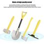RC Decoration Tool, 4pcs Yellow Metal Mini Simulation Tool Hammer Hoe Shovel Ax Fit for 1/10 RC Crawler Car(Yellow)