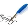 KenTaur Calligraphy Quill Pen Set (CS-0206) - Dip Pen with Blue Turkey Feather, 6 Stainless Steel Nib, and European Ink. Great for Beginner/Enthusiast