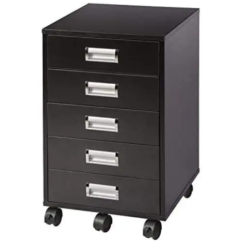 TOPSKY 5 Drawer Mobile Cabinet Fully Assembled Except Casters Built-in Handle (Black) TOPSKY 5 Drawer Mobile Cabinet Fully Assembled Except Casters Built-in Handle (Black)