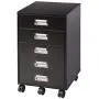 TOPSKY 5 Drawer Mobile Cabinet Fully Assembled Except Casters Built-in Handle (Black) TOPSKY 5 Drawer Mobile Cabinet Fully Assembled Except Casters Built-in Handle (Black)