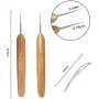 Iceyyyy 6PCS 0.75mm and 0.5mm Dreadlocks Crochet Hooks Set - 4 Pieces Bamboo Hair Extensions Crochet Weaving Needles and 2 Pieces Dreadlocks Interlock Needle Tool for Braid Craft Iceyyyy 6PCS 0.75mm and 0.5mm Dreadlocks Crochet Hooks Set - 4 Pieces Bamboo Hair Extensions Crochet Weaving Needles and 2 Pieces Dreadlocks Interlock Needle Tool for Braid Craft