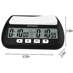 maidongmaixi Chess Clock, Digital Chess Timer & Game Timer, 3-in-1 Multipurpose Portable Professional Clock - AA Battery Included (black-M902)