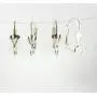 Silver Earring Findings Parts Pure 4 Microns Plated Lever Back Flower Leverback 20 x 10 mm Sterling For Fine Jewelry Making Designers Flower 3 Pairs (6)