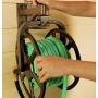 Liberty Garden 712 Single Arm Navigator Multi-Directional Garden Hose Reel, Holds 125-Feet of, 5/8-Inch, Bronze