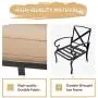 Oakmont 2 Piece Outdoor Furniture Patio Bistro Chairs Metal Dining Furniture Set, All-Weather Garden Seating Chair (Brown) Oakmont 2 Piece Outdoor Furniture Patio Bistro Chairs Metal Dining Furniture Set, All-Weather Garden Seating Chair (Brown)