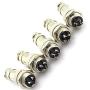 DGZZI 5Pairs GX16 4Pin Male Female Circular Aviation Connector Plug 16MM Wire Panel Metal Connector