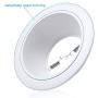 TORCHSTAR 12-Pack 6 Inch Recessed Can Light Trim with White Metal Step Baffle, for 6 Inch Recessed Can, Detachable Iron Ring Included, Fit Halo/Juno Remodel Recessed Housing, Line Voltage Available