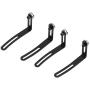 Dilwe RC Car Shell Body Mount L-Bracket, 4Pcs Metal Shell Body Mount L-Bracket with Magnet for Axial SCX10 1/10 Scale RC Crawler Black RC Accessory