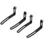 Dilwe RC Car Shell Body Mount L-Bracket, 4Pcs Metal Shell Body Mount L-Bracket with Magnet for Axial SCX10 1/10 Scale RC Crawler Black RC Accessory