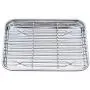 TeamFar Toaster Oven Pan Tray with Cooling Rack, Stainless Steel Toaster Ovenware broiler Pan, Compact 8x10x1, Healthy & Non Toxic, Rust Free & Easy Clean - Dishwasher Safe TeamFar Toaster Oven Pan Tray with Cooling Rack, Stainless Steel Toaster Ovenware broiler Pan, Compact 8x10x1, Healthy & Non Toxic, Rust Free & Easy Clean - Dishwasher Safe