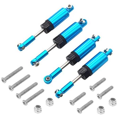 4Pack ShareGoo Metal Shock Absorber Kit Damper Suspension Upgrade Part for WPL 1/16 C14 C24 RC Crawler Off-Road Car Truck (Blue)