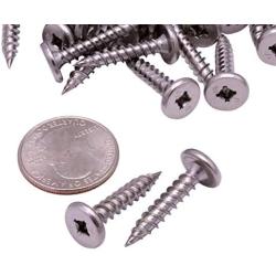 U-Turn - #10 x 1'' Square/Phillips Combo Pancake Head Screw, Sharp Point, 305 Stainless Steel (500 Count)