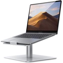 Swivel Laptop Stand, Lamicall Laptop Riser - [360-Rotating] Ergonomic Aluminum Computer Desk Holder Compatible with MacBook, Air, Pro, Dell XPS, HP and More 10'' - 17.3'' Notebook - Sliver