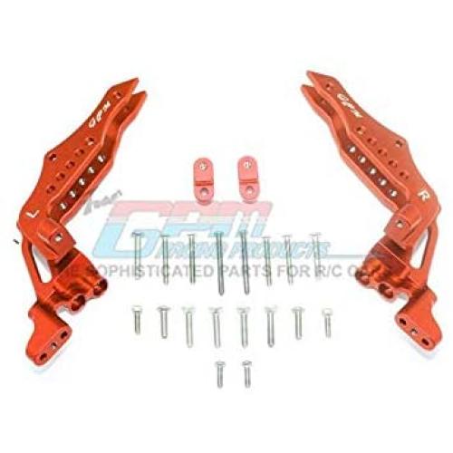 GPM Losi 1:10 Baja Rey / Rock Rey Upgrade Parts Aluminum Rear Shock Tower - 1Pr Set Orange