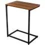 Homemaxs C Table Sofa Side Table, End Snack Table with Wood Finish and Metal Frame, Couch Tables That Slide Under for Living Room and Small Spaces-Easy Assembly Homemaxs C Table Sofa Side Table, End Snack Table with Wood Finish and Metal Frame, Couch Tables That Slide Under for Living Room and Small Spaces-Easy Assembly
