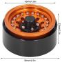 VGEBY 4pcs RC Rims 1.9in, Metal Beadlock Wheel Hub Rim Set Simulation CNC fit for 1/10 RC Car Climbing Car Accessory
