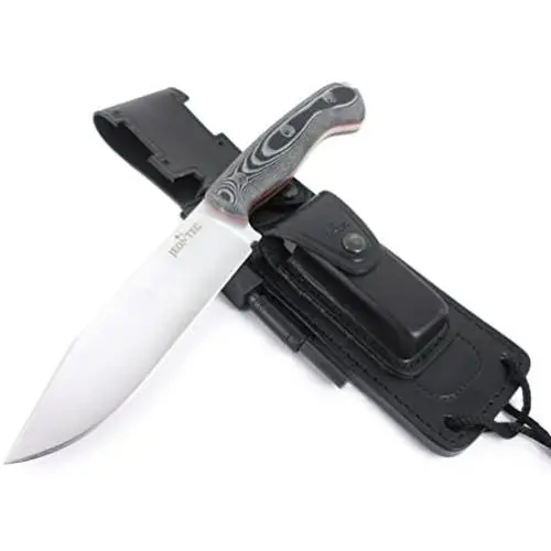 JEO-TEC Nº37 Bushcraft Survival Hunting Camping Knife - Multi-positioned Leather Sheath - Handmade in Spain JEO-TEC Nº37 Bushcraft Survival Hunting Camping Knife - Multi-positioned Leather Sheath - Handmade in Spain