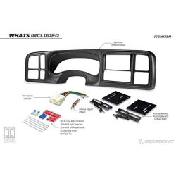 Install Centric ICGM13BN Compatible with Select 1999-2002 Select GM Trucks ISO Double DIN Black Complete Basic Installation Solution for Installing an Aftermarket Stereo