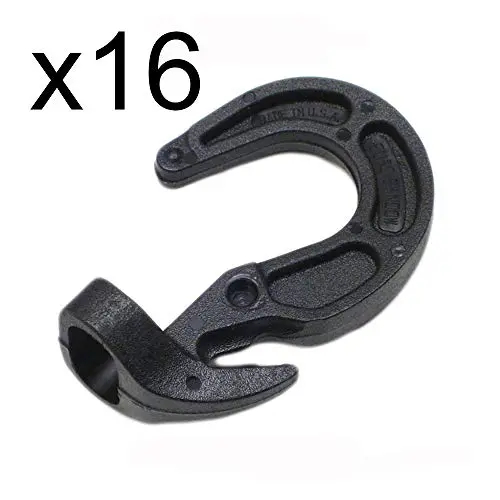 (16) Pack Heavy Duty Plastic Shock Cord Bungee Rope Hooks (16) Pack Heavy Duty Plastic Shock Cord Bungee Rope Hooks