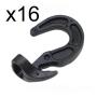 (16) Pack Heavy Duty Plastic Shock Cord Bungee Rope Hooks