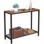 VASAGLE Console Table, Sofa Table, Entryway Table with Metal Mesh Shelf, 39.4 x 13.8 x 31.5 Inches, for Hallway, Entryway, Living Room, Industrial Rustic Brown ULNT86X VASAGLE Console Table, Sofa Table, Entryway Table with Metal Mesh Shelf, 39.4 x 13.8 x 31.5 Inches, for Hallway, Entryway, Living Room, Industrial Rustic Brown ULNT86X