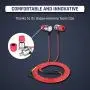 KLIM Fusion Earbuds with Microphone + Long-Lasting Wired Ear Buds - Innovative: in-Ear with Memory Foam + Earphones with Mic and 3.5mm Jack - New 2021 Version - Red