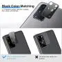 [3 Pack] PECHE for Samsung Galaxy S20 Plus Camera Lens Protector (6.7) 9H Tempered Glass Metal Frame Black 3D Full Coverage Anti-Scratch/Dust Easy Install Case Friendly Anti Flash Strong Adsorption