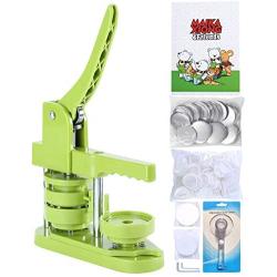 Happizza Installation-Free Button Badge Maker Machine (3rd Gen) 58mm (2.25in) DIY Pin Button Maker Press Machine Badge Punch Press with Free 100pcs Button Parts&Pictures&Circle Cutter&Magic Book