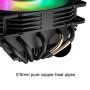 Vetroo L5 Black Low Profile CPU Air Cooler for AMD Ryzen AM4/Intel LGA1200 115X w/ 5 Heatpipes and 120mm Quiet PWM Fan