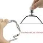 DZS Elec 1-Pack 10inch Lamp Shade Harp Holder DIY Lighting Accessories Horn Frame Lampshade Bracket for Table/Floor Light Fitting (Silver)