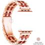 YGTIECS Fashion Apple Watch Band Compatible with Apple Watch 38mm/40mm Stainless Steel with Resin for iwatch Band Series 6 5 4 3 2 1 for Women and Men Rose-Wine Red