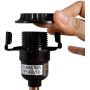 7'' Lamp Shade Harp Holder and E26 Light Base UNO Fitter Adapter Converter Finial Set,for Table and Floor Lamps