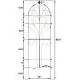 H Potter Garden Trellis for Climbing Plants Iron Metal Outdoor Scroll Wall Decor or Flowers Roses Vine Ivy Clematis GAR214 Large