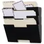 Wallniture Lisbon Wall File Holder Organizer for Office Organization and Storage, 3-Tier Mail and Magazine Holder Metal Black Wallniture Lisbon Wall File Holder Organizer for Office Organization and Storage, 3-Tier Mail and Magazine Holder Metal Black