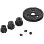 kingsea Metal Steel 54T 0.8 32 Pitch Spur Gear with 15T/17T/19T Pinion Gear Sets for RC Slash 4x4 VXL Rally VXL Stampede 4x4 1/10 Summit 1/10 E-REVO
