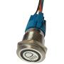 ESUPPORT 12V Car Vehicle Blue LED Light Main Beam Push Button Metal Toggle Switch Socket Plug 19mm