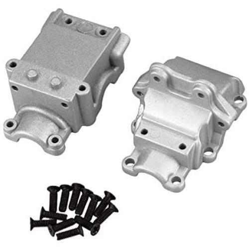 HONG YI-HAT Metal Wave Box Gear Box Upper and Lower Cover 144001-1254 Suitable for 1/14 WLtoys 144001 RC Car Spare Parts Spare Parts (Color : Silver)