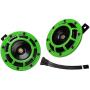 FARBIN Eletric Car Horn Super tone 12V High Tone/Low Tone Metal Twin Horn Kit with Protective Grill (green)