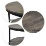 NSdirect 36 inches Round Coffee Table, Rustic Wooden Surface Top & Sturdy Metal Legs Industrial Sofa Table for Living Room Modern Design Home Furniture with Storage Open Shelf (Light Walunt)