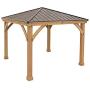 Yardistry 10 x 10 Wood Gazebo with Aluminum Roof Yardistry 10 x 10 Wood Gazebo with Aluminum Roof