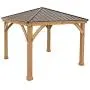 Yardistry 10 x 10 Wood Gazebo with Aluminum Roof Yardistry 10 x 10 Wood Gazebo with Aluminum Roof