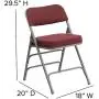 Flash Furniture HERCULES Series Premium Curved Triple Braced & Double Hinged Burgundy Fabric Metal Folding Chair Flash Furniture HERCULES Series Premium Curved Triple Braced & Double Hinged Burgundy Fabric Metal Folding Chair