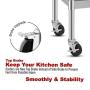DuraSteel Stainless Steel Work Table 24'' x 12'' x 34'' Height w/ 4 Caster Wheels - Food Prep Commercial Grade Worktable - NSF Certified - Good For Restaurant, Business, Warehouse, Home, Kitchen, Garage