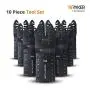 Quick Release Oscillating Saw Blades - 10 Piece Tool Set | Universal Fit Bi-Metal Blade for Cutting Wood Metal | Multitool Blades for Fein Multimaster, Dewalt, Makita, Milwaukee, Rockwell, Dremel Quick Release Oscillating Saw Blades - 10 Piece Tool Set | Universal Fit Bi-Metal Blade for Cutting Wood Metal | Multitool Blades for Fein Multimaster, Dewalt, Makita, Milwaukee, Rockwell, Dremel