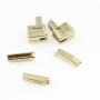 20 Sets #5 Zipper Latch Slider Retainer Metal Insertion Pin Zipper Bottom Gold Zipper Stopper for Brass Zipper Repair Leekayer