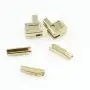 20 Sets #5 Zipper Latch Slider Retainer Metal Insertion Pin Zipper Bottom Gold Zipper Stopper for Brass Zipper Repair Leekayer