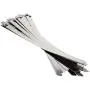MroMax 14 Inches Stainless Steel Cable Zip Ties Multi-Purpose Metal Exhaust Wrap 30pcs