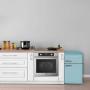 Galanz GLR31TBEER Retro Compact Refrigerator, Mini Fridge with Dual Doors, Adjustable Mechanical Thermostat with True Freezer, 3.1 Cu.Ft, Blue