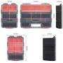 CASOMAN Hardware & Parts Organizers, 4 Piece Set Toolbox, Compartment Small Parts Organizer, Versatile and Durable Storage Tool Box