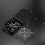 DIYhz Water Cooling Computer Radiator, 8 Pipe Aluminum Heat Exchanger Liquid Cooling Radiator Heat Sink 80mm with Fan for CPU PC Laser Water Cool System DC12V Black